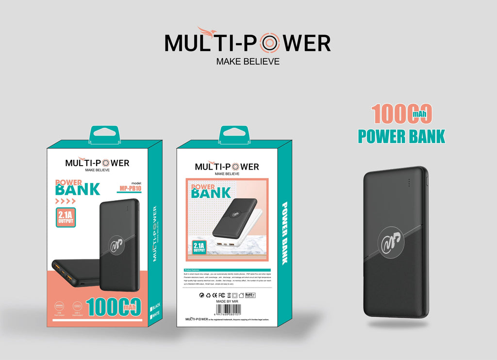 10000MAH Power Bank | 2.1A Fast Charging
